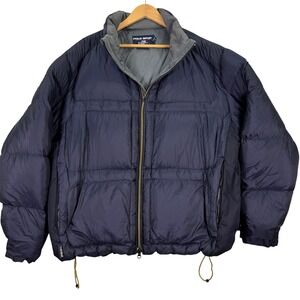 Polo Sport Ralph Lauren Mens XXL Y2K 90% Down Puffer Jacket Blue Full Zip Preppy